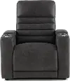 Macke Charcoal Gray Power Recliner with Power Headrest