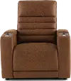 Macke Coffee Brown Power Recliner with Power Headrest