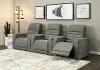 Macke Light Gray 3 Piece Power Home Theater Seating