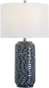 16.4 Inch Blue Ceramic Table Lamp