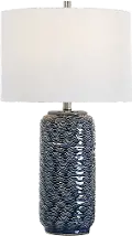 16.4 Inch Blue Ceramic Table Lamp