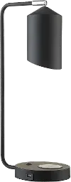 M3207PHN 20.5 Inch Metal Black Lamp With Phone Charger