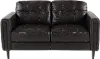 Verona Dark Brown Leather Loveseat