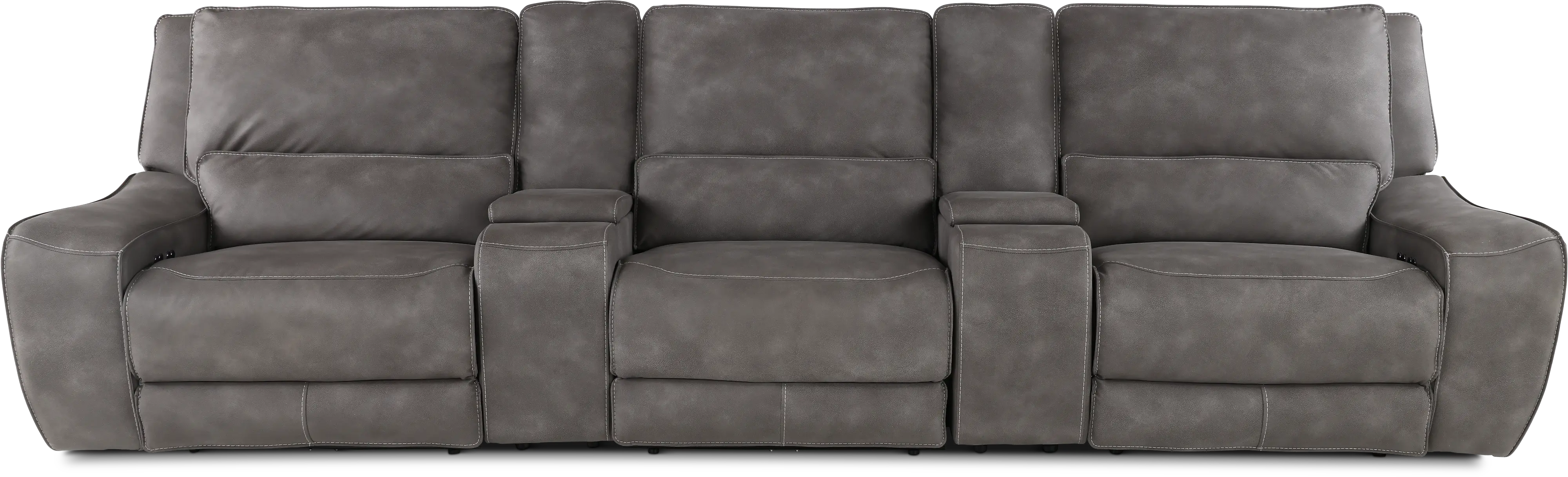 Sauvage Charcoal Gray Power Reclining Home Theater Sectional-1