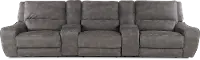 Sauvage Charcoal Gray Power Reclining Home Theater Sectional
