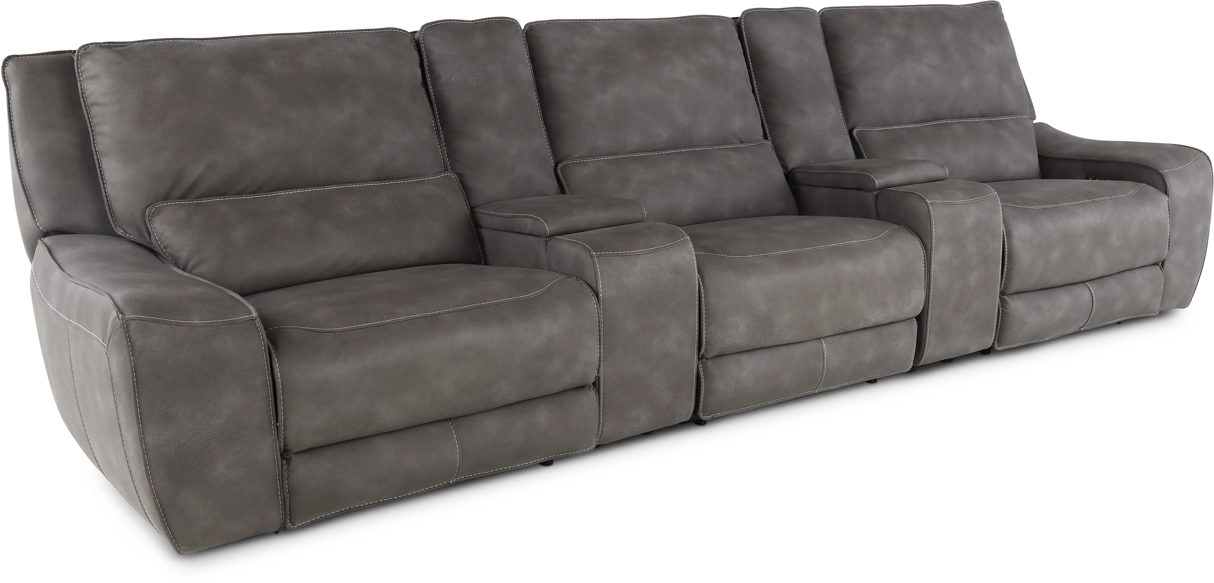 Sauvage Charcoal Gray Power Reclining Home Theater Sectional-4