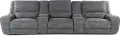 Sauvage Coal Power Reclining Home Theater Sectional