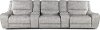 Sauvage Light Gray Power Reclining Home Theater Sectional