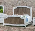 Aruba Rustic White and Natural Queen Bed