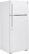 GTE18MTRRWW GE 18 cu ft Top Freezer Refrigerator - 30 W White