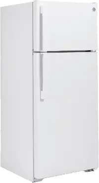 GTE18MTRRWW GE 18 cu ft Top Freezer Refrigerator - 30 W White