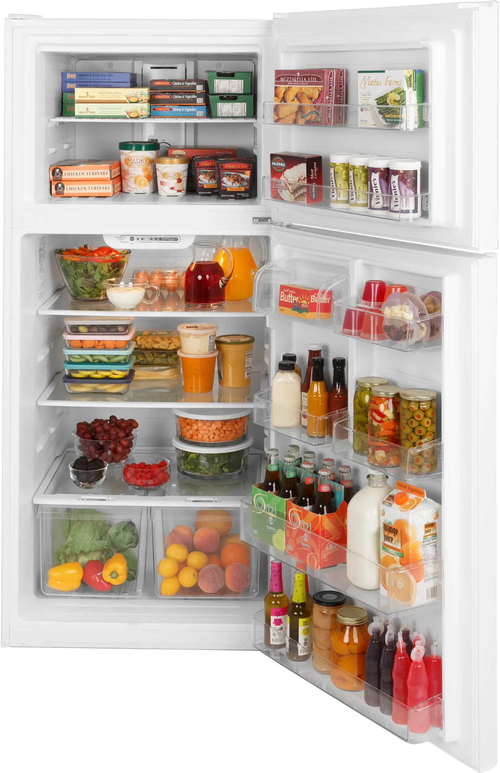 GTE18MTRRWW GE 18 cu ft Top Freezer Refrigerator - 30 W White-2