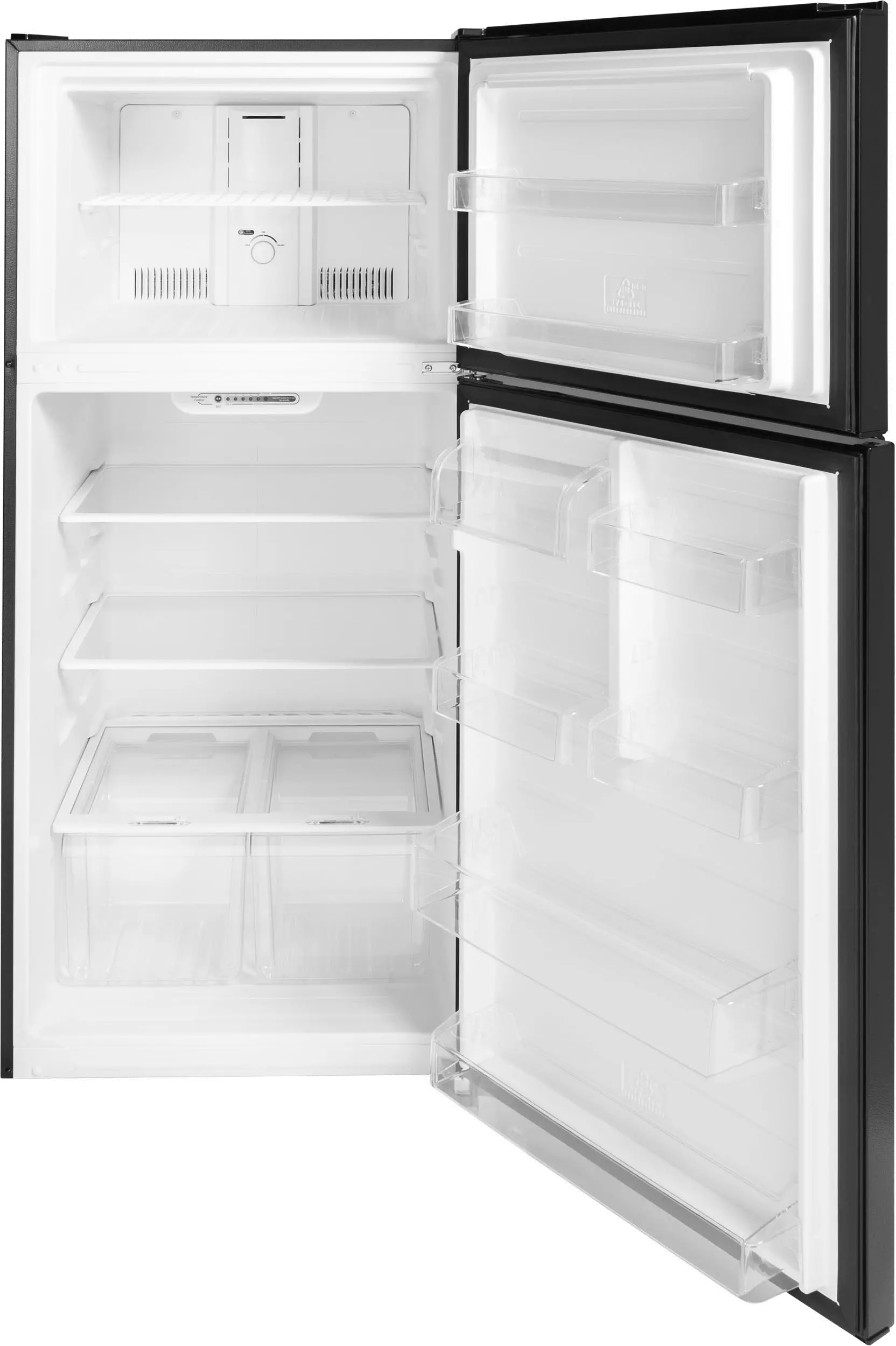 GTE18MTRRBB GE 18 cu ft Top Freezer Refrigerator - 30 W Black-2