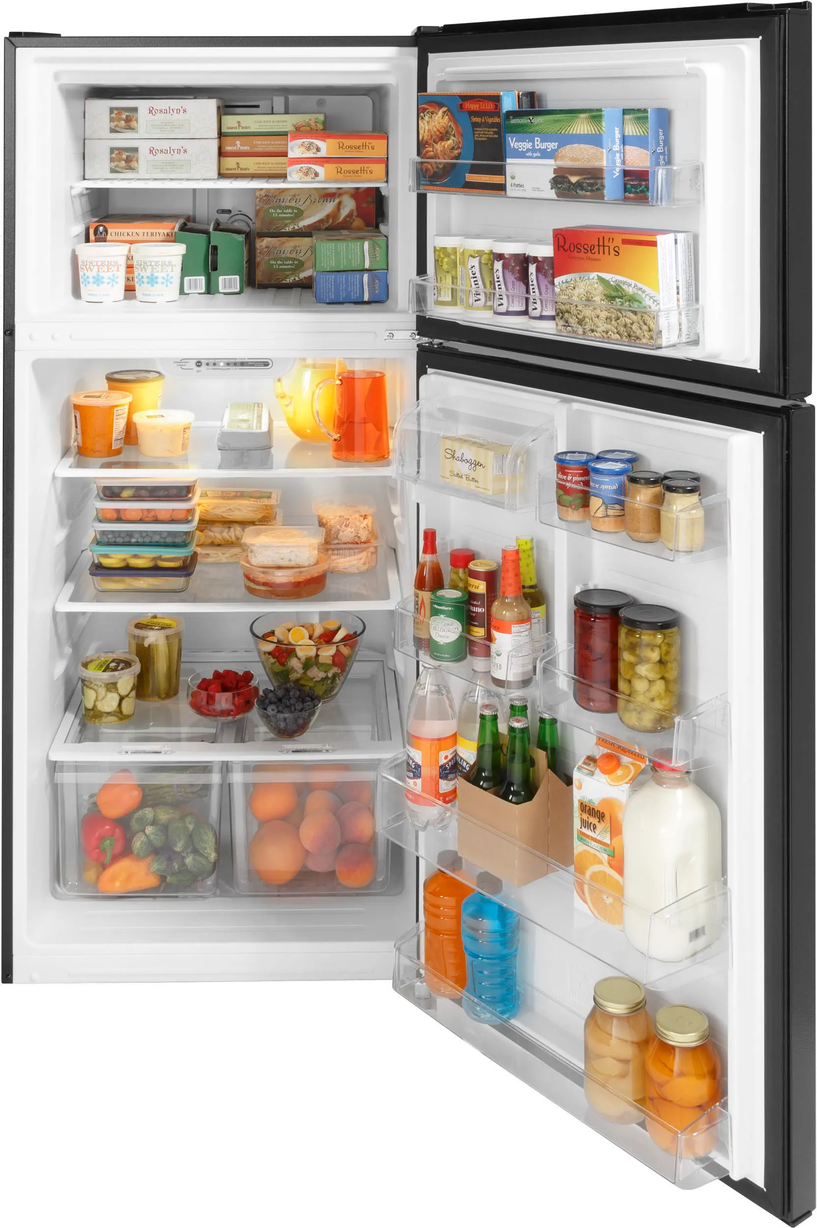 GTE18MTRRBB GE 18 cu ft Top Freezer Refrigerator - 30 W Black-3