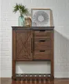 Summit View Rustic Brown Barn Door Chest