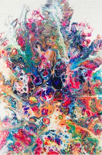 KK1CR8X10 Kikiamo 8 x 10 Multicolor Carnival Area Rug
