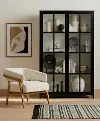 228291-001 Lexington Black Metal Display Cabinet