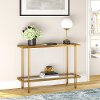 Inez Brass Finish Console Table