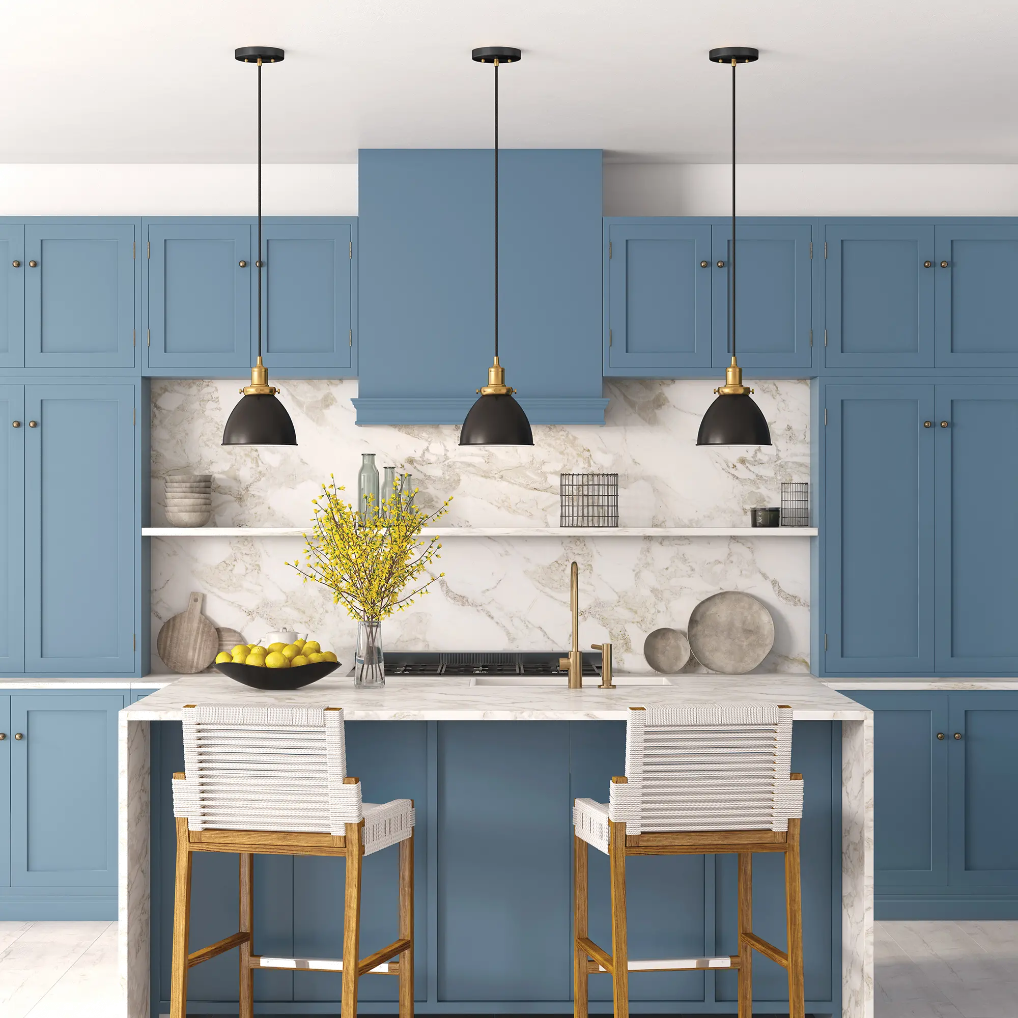 Madison Blackened Bronze and Brass 8 Metal Pendant-4
