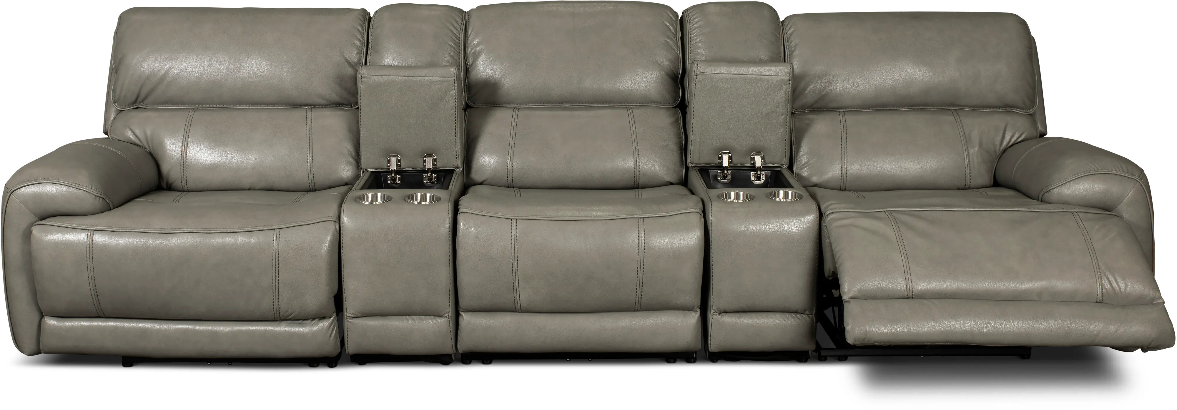 Mickey Gray 5 Piece Power Reclining Theater Sectional-2