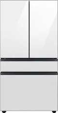 RF23BB860012 Samsung Bespoke 23 cu ft 4 Door Refrigerator - Counter Depth White Glass