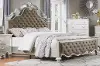 Clearance Ever Champagne and Gold Queen Upholstered Bed