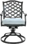 Halston Blue Dining Swivel Chair