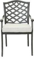 Halston Cream Dining Arm Chair