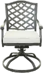 Halston Cream Dining Swivel Chair