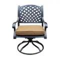 Castle Rock Brown Patio Dining Swivel Rocker
