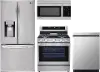 KIT LG 4 Piece Gas Kitchen Appliance Package - Stainless Steel