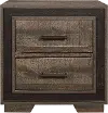 Clearance Ellendale Rustic Brown Nightstand