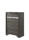 Regata Gray and Silver Chest of Drawers