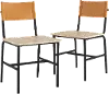 Clearance Director Black and Brown Dining Room Chair (Set of 2)