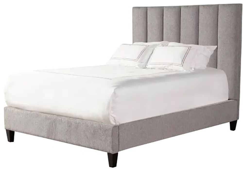 Avery Gray Queen Upholstered Bed-1