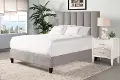 Avery Gray King Upholstered Bed