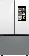 RF24BB69006M Samsung Bespoke 24 cu ft French Door Refrigerator - Counter Depth Gray & White Glass