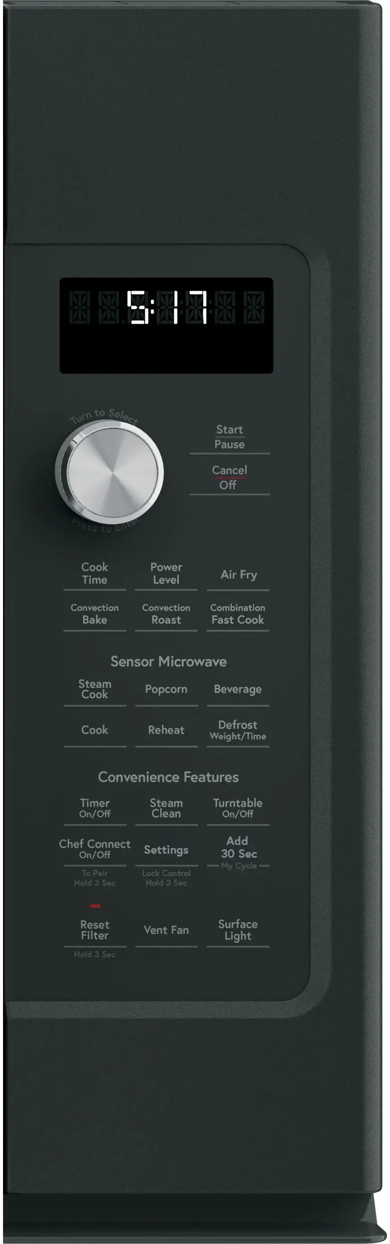 CVM517P3RD1 Cafe 1.7 cu ft Over the Range Microwave - Matte Black-3