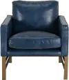 Clearance Chazzie Blue Accent Chair