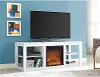 Parsons White 60 Electric Fireplace TV Stand