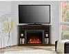 Overland Dark Brown Electric Corner Fireplace 50 TV Stand