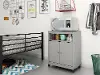 Landry Gray Microwave Cart
