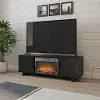 Southlander Black 60 TV Stand with Fireplace