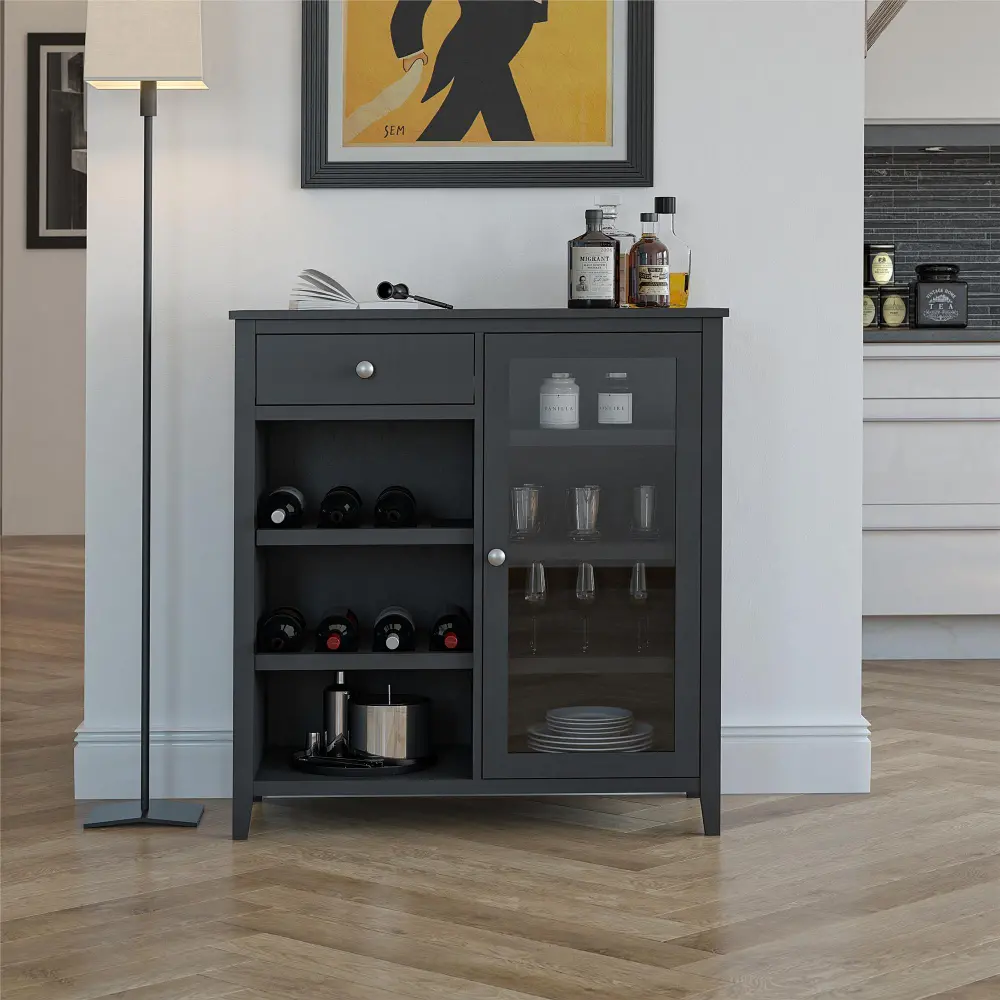 Tuxedo Black Bar Cabinet-1