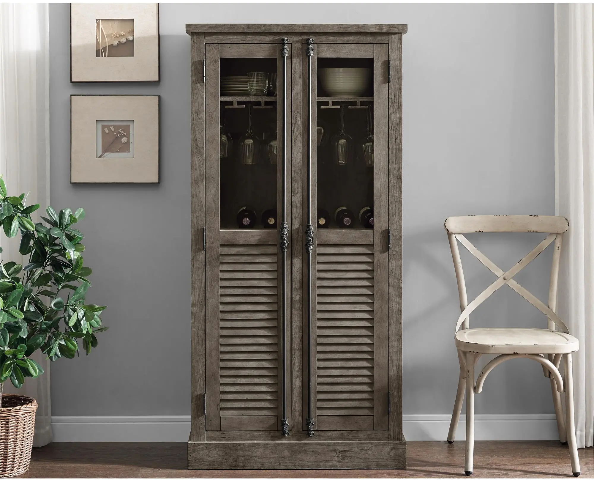 Sienna Park Medium Brown Beverage Cabinet-1