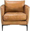 Clearance Abigail Accent Chair Saddle Tan