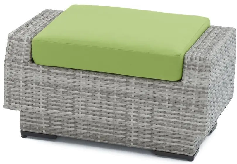 Cannes Green 8 Piece Sofa with Club Chairs and Ottomans Patio Set-5