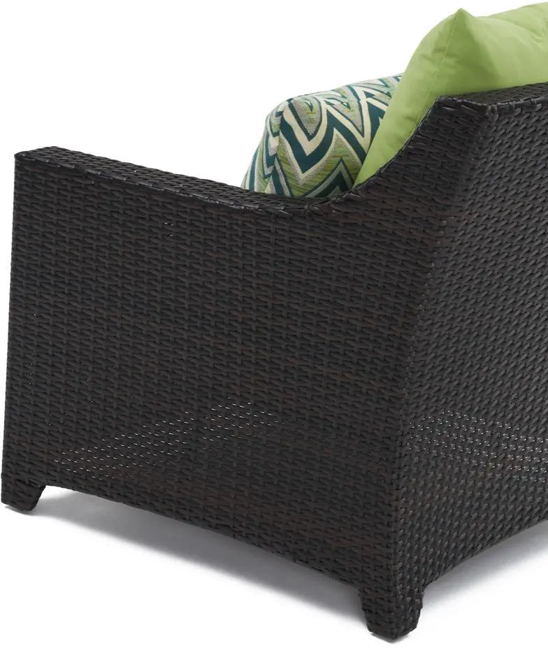 Deco Green 4 Piece Sectional with Table Patio Set-3