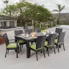 Deco Green 9 Piece Dining Table and Chairs Patio Set