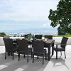 Deco Gray 9 Piece Dining Table and Chairs Patio Set